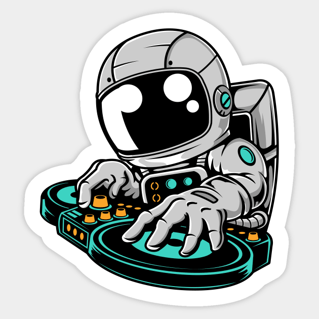 Astronaut DJ Sticker by ArtisticParadigms